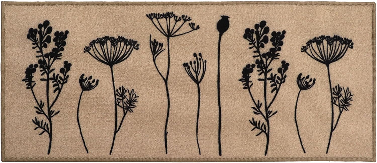 Elegant Wool Effect Kitchen Mat Runner Rug