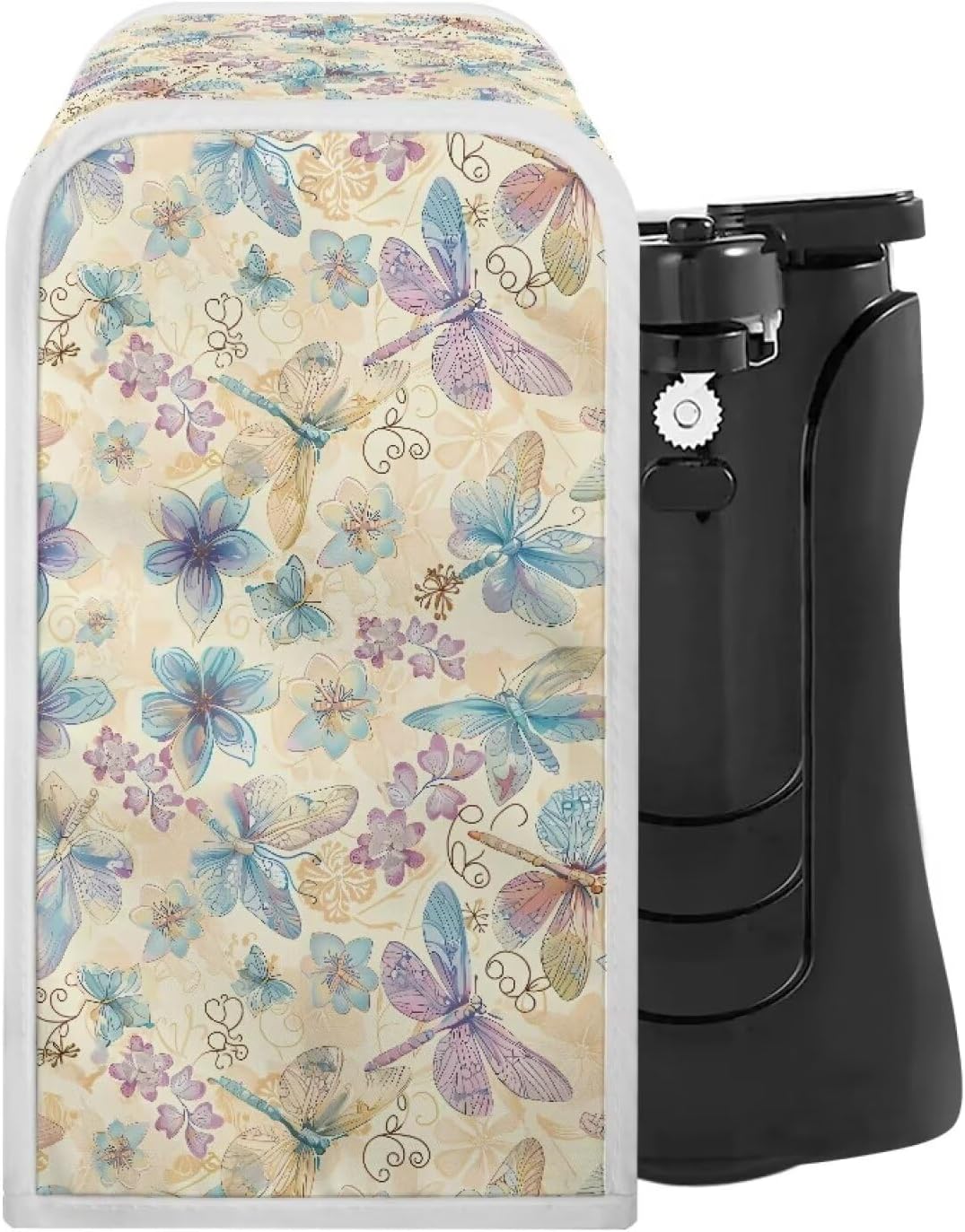 Dragonfly Floral Can Opener Cover Anti-Stain