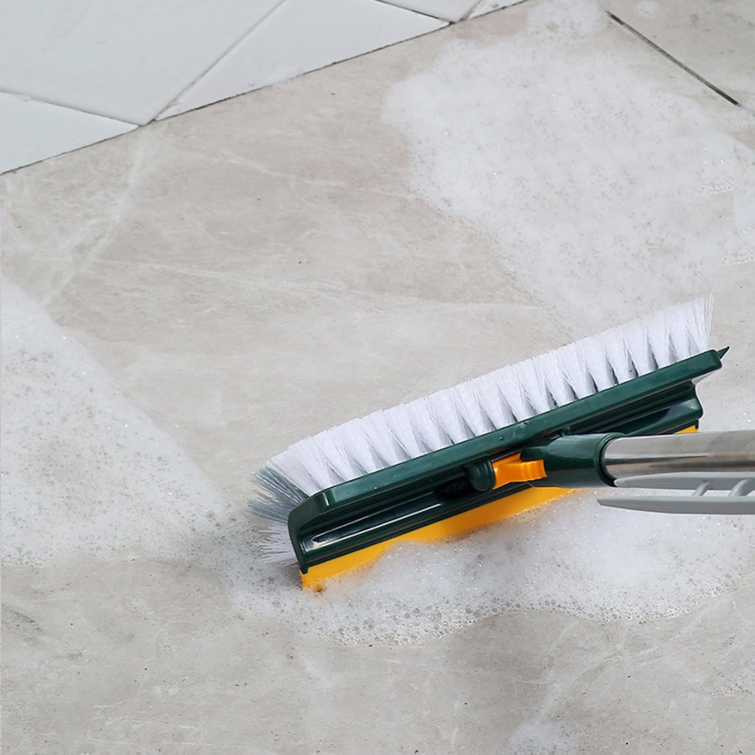 Sturdy 3-in-1 Floor Scrub Brush for Tiles and Grout