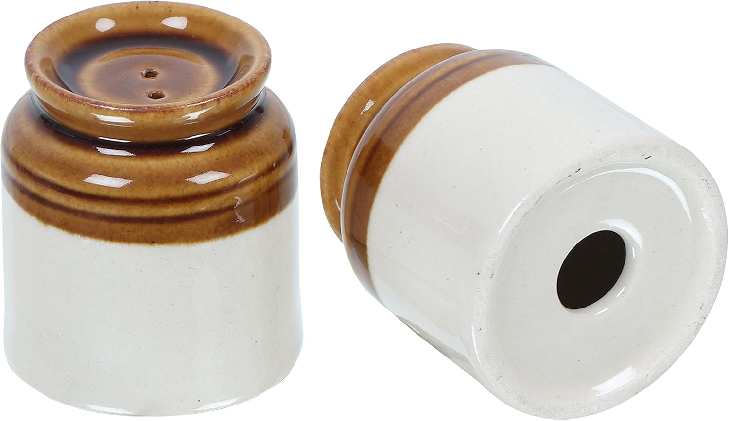 Vintez Salt Pepper Shakers Set High-Quality Ceramic Dispensers