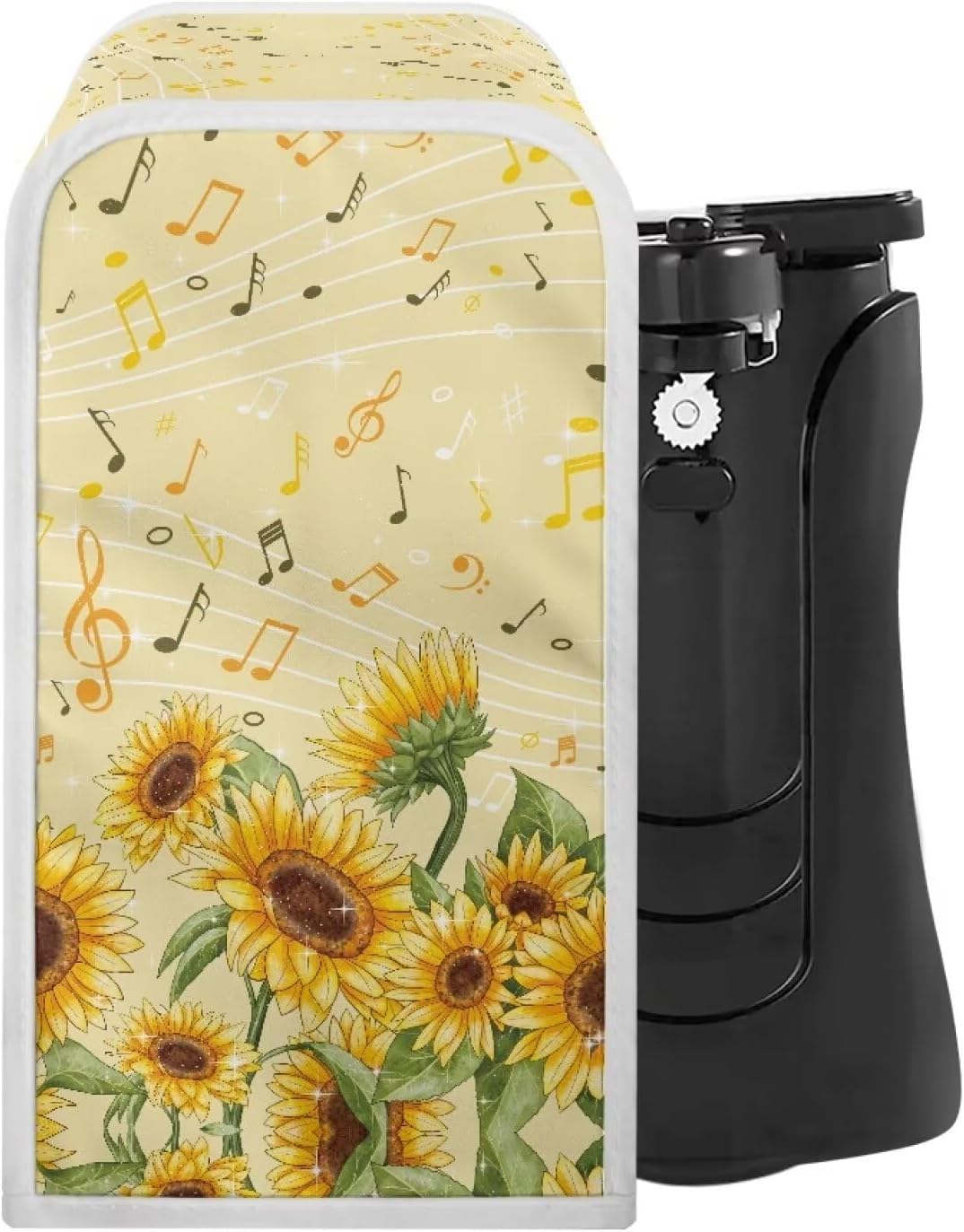 Oamsistay Sunflower Note Can Opener Covers - Machine Washable Dust Proof Small Appliance Cover