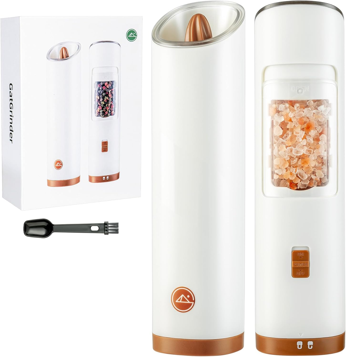 Adjustable Salt Pepper Grinder Set with LED Light