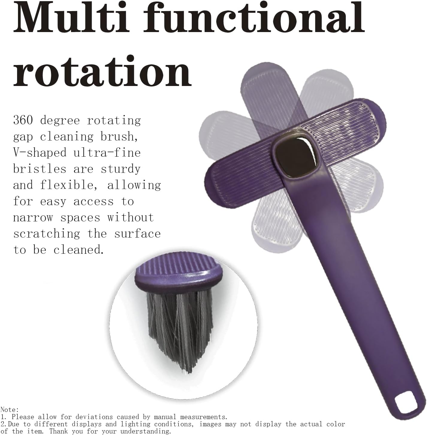 360-Degree Crevice Brush Set Easy for Tight Spaces