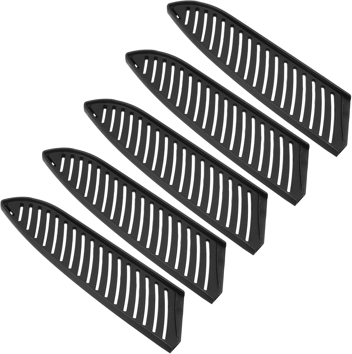 5-Pack PP Safety Knife Cover for 7 Santoku Knives in Black