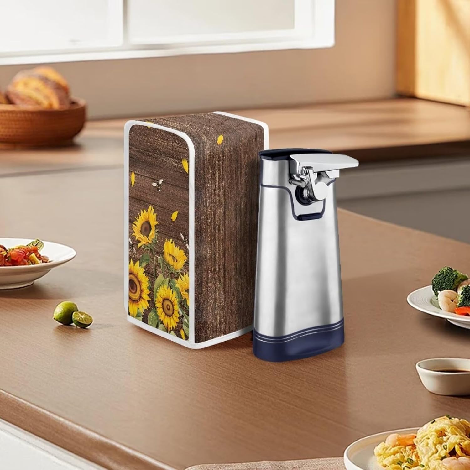 Fuojuvelie Sunflower Dust-Proof Can Opener Cover