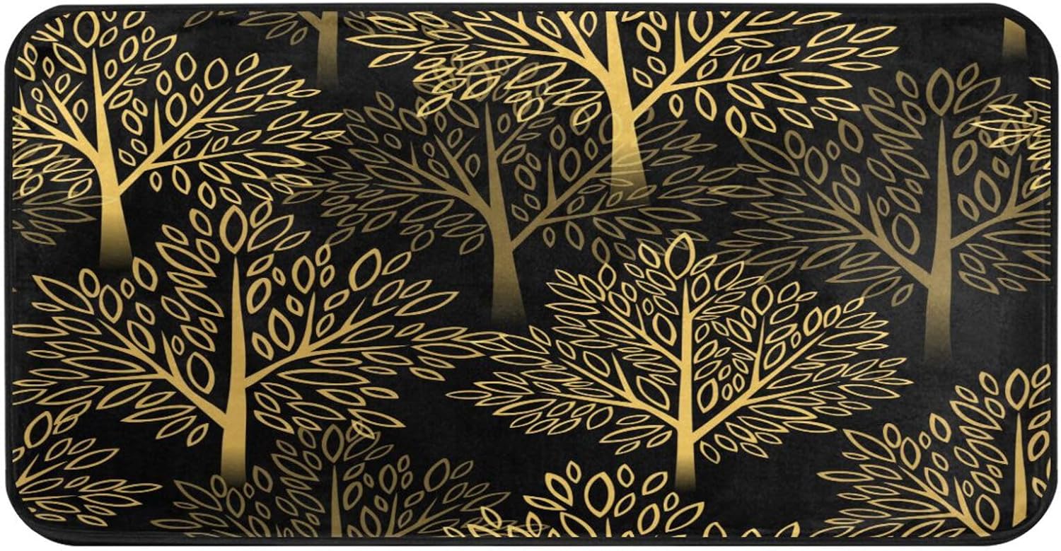 Golden Autumn Tree Anti-Fatigue Kitchen Mat