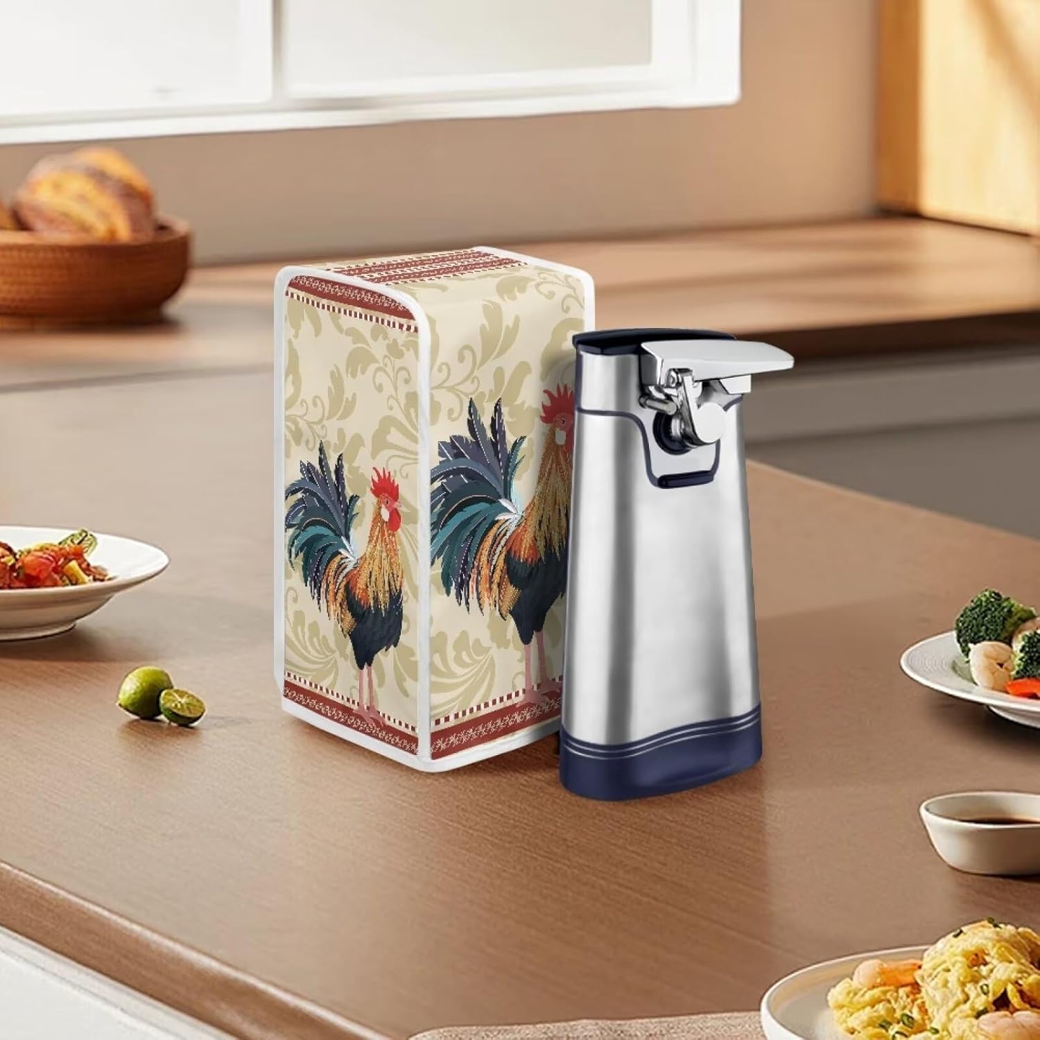 ZUXONGSY Rooster Electric Can Opener Dust Cover