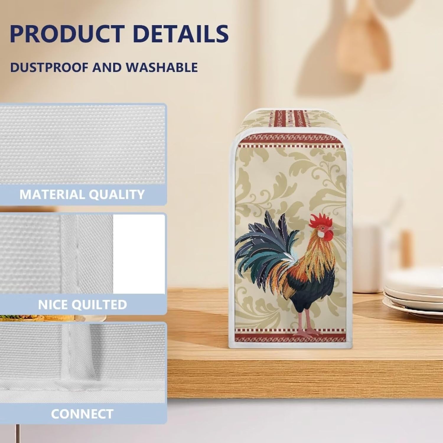 ZUXONGSY Rooster Electric Can Opener Dust Cover