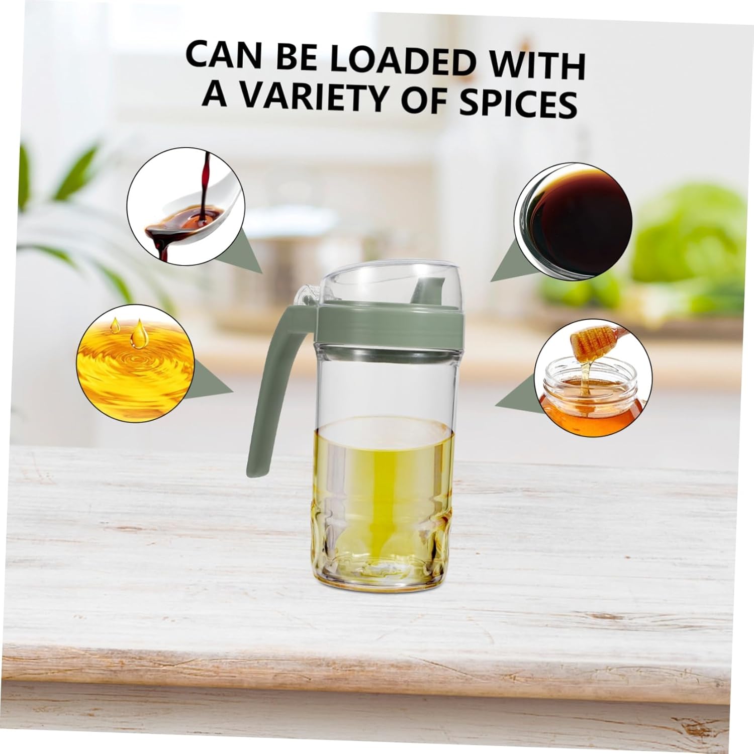 ABOOFAN 500ml Oil Vinegar Mixing Bottle - Easy to Clean Kitchen Dispenser