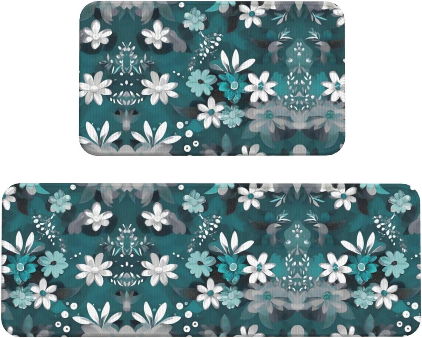 Two-Piece Multi-Purpose Anti-Fatigue Kitchen Mats Comfortable Non-Slip Durable