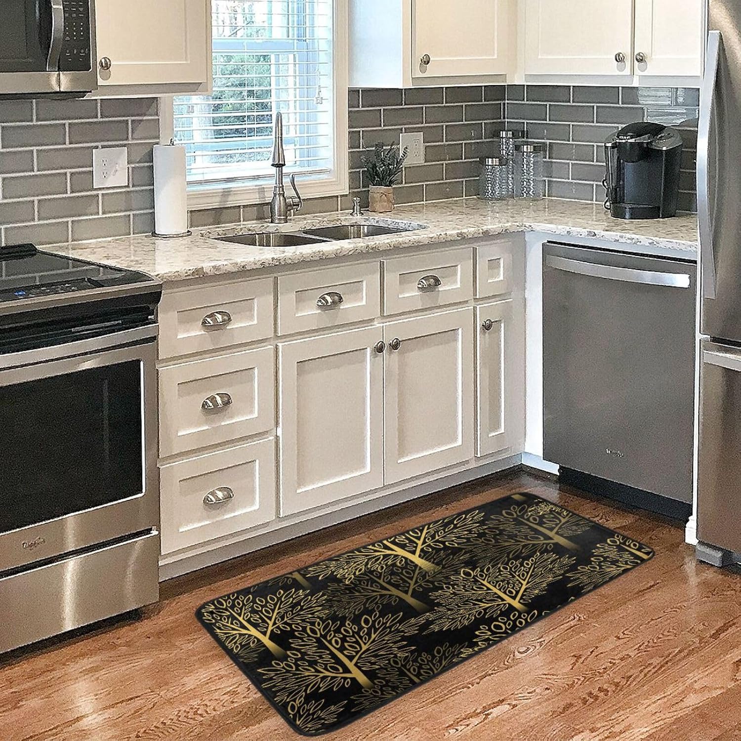 Golden Autumn Tree Anti-Fatigue Kitchen Mat