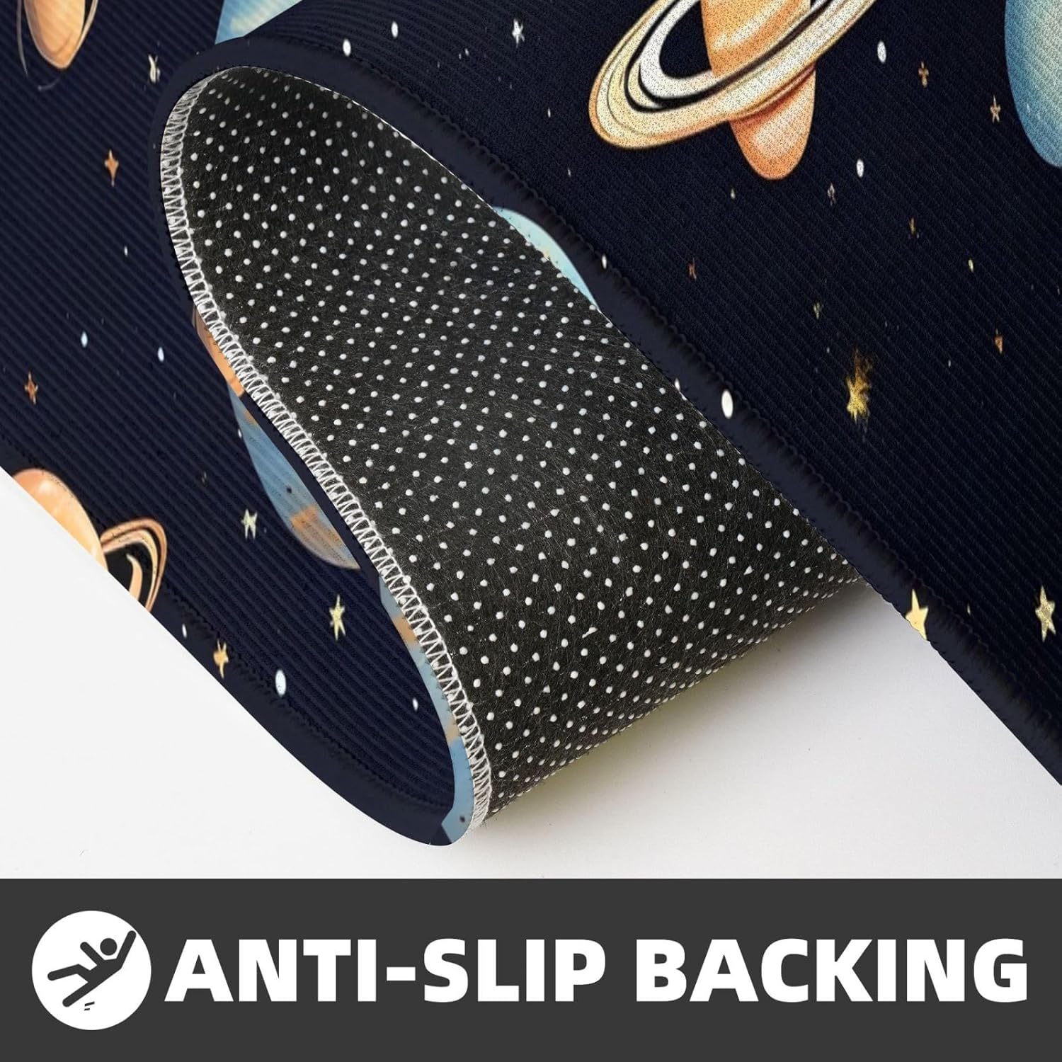 COMFORT Kitchen Floor Mat - Saturn Jupiter Earth Print