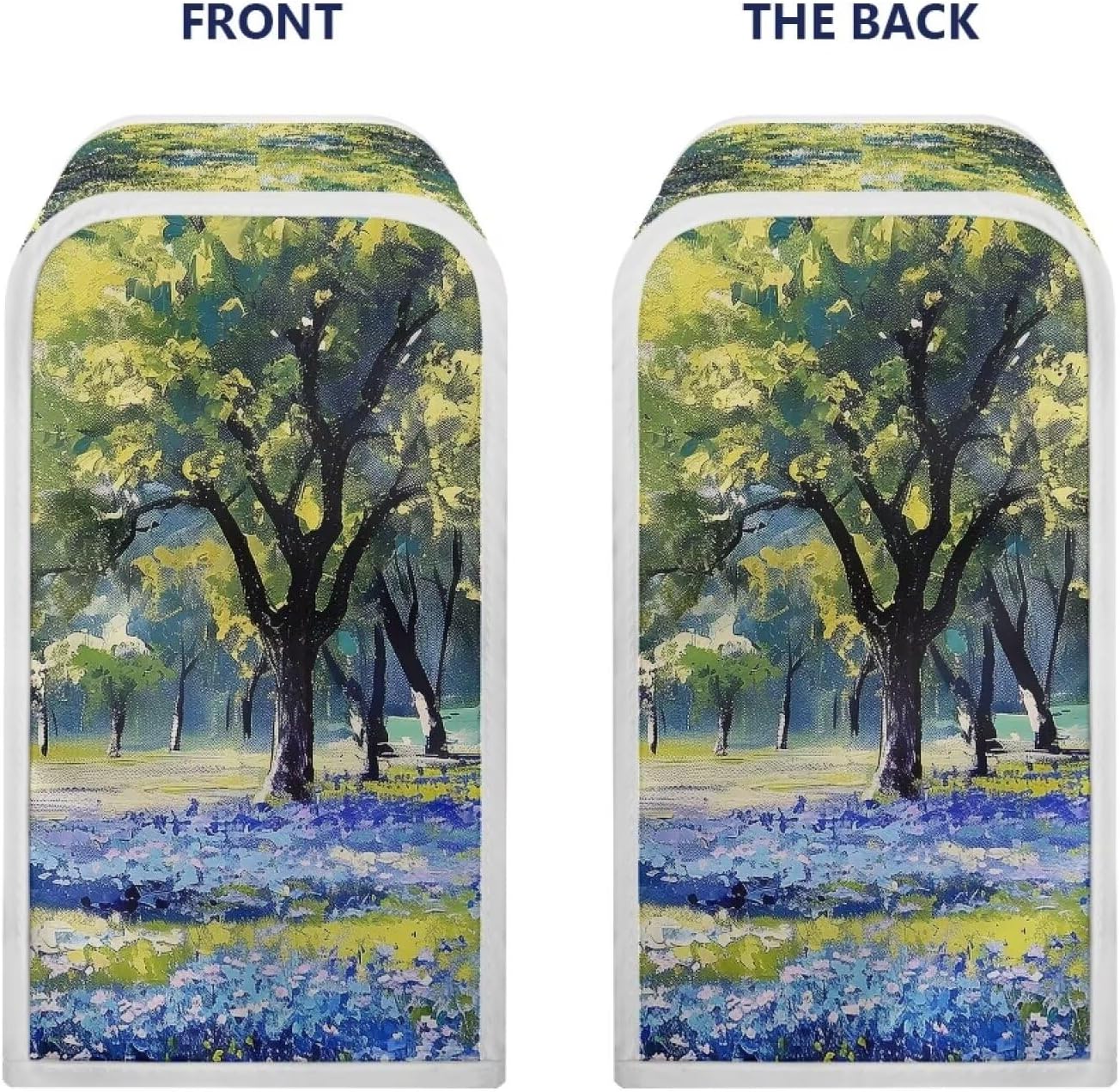 ZOUTAIRONG Blue Flower Park Can Opener Cover - Durable and Waterproof