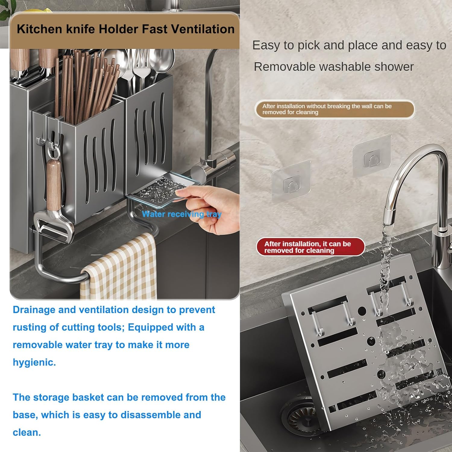 Multi-functional Kitchen Knife Holder