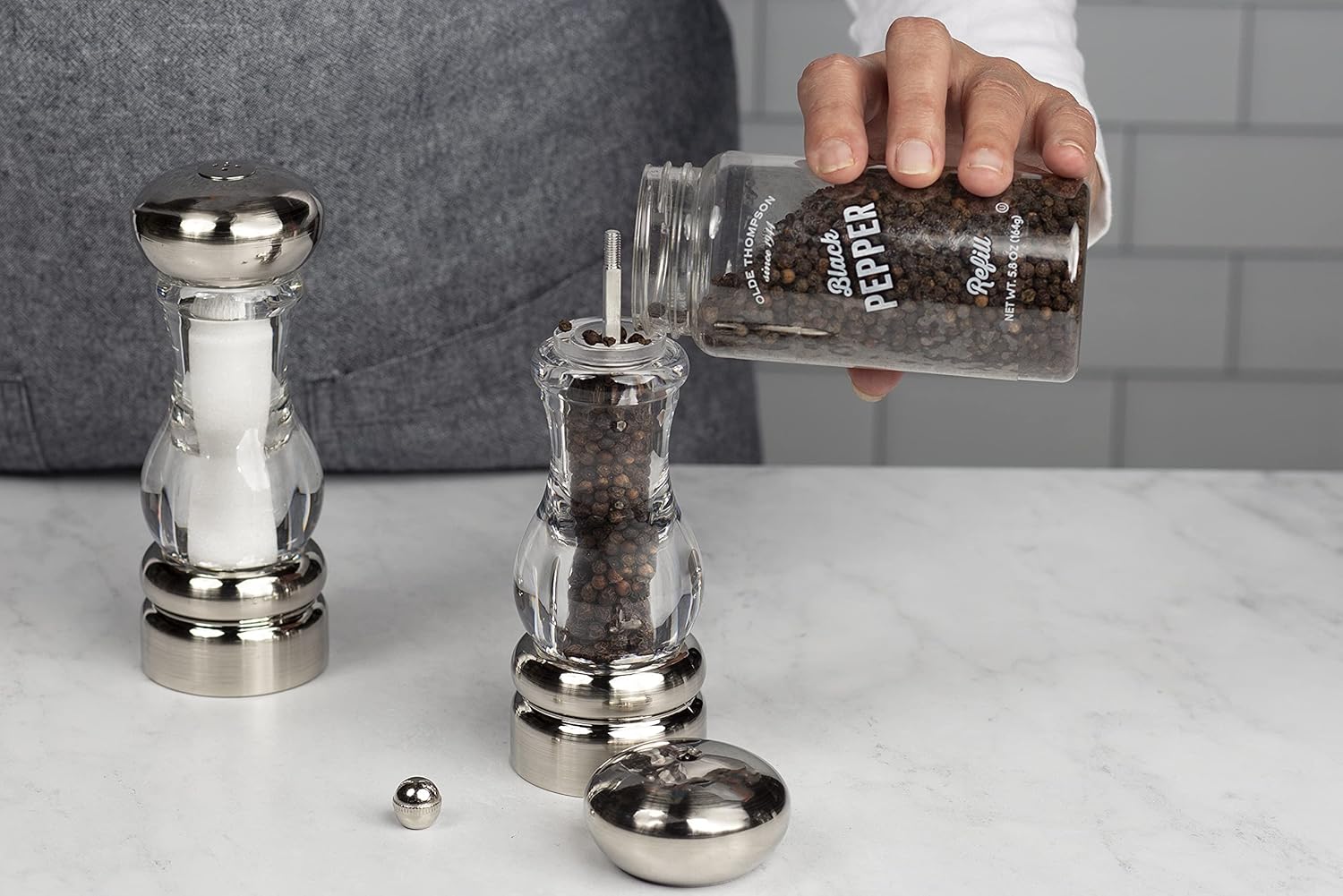 Olde Thompson Del Norte Pepper Mill Salt Shaker Set