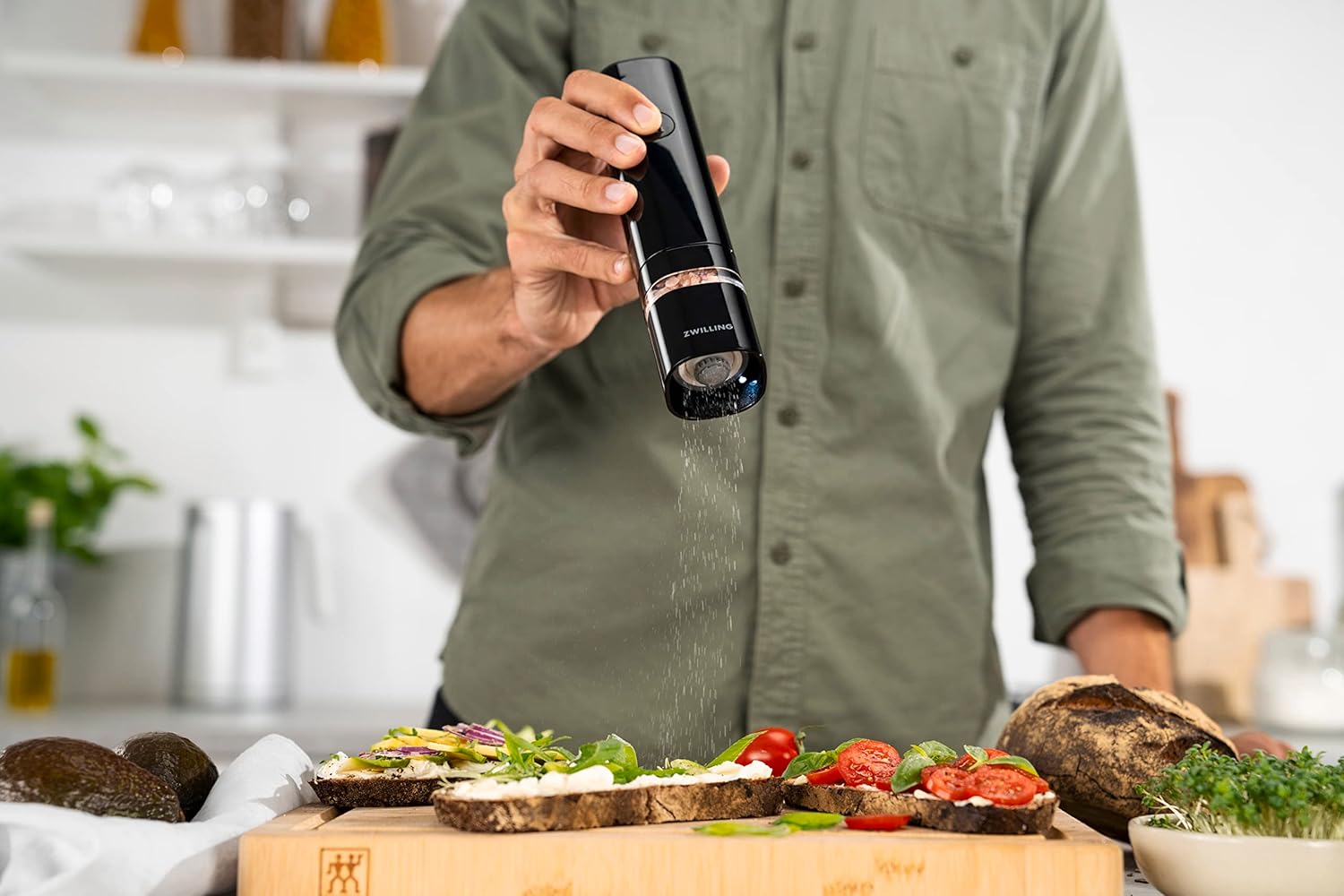 Digital Rechargeable Salt Pepper Mill with LED Light
