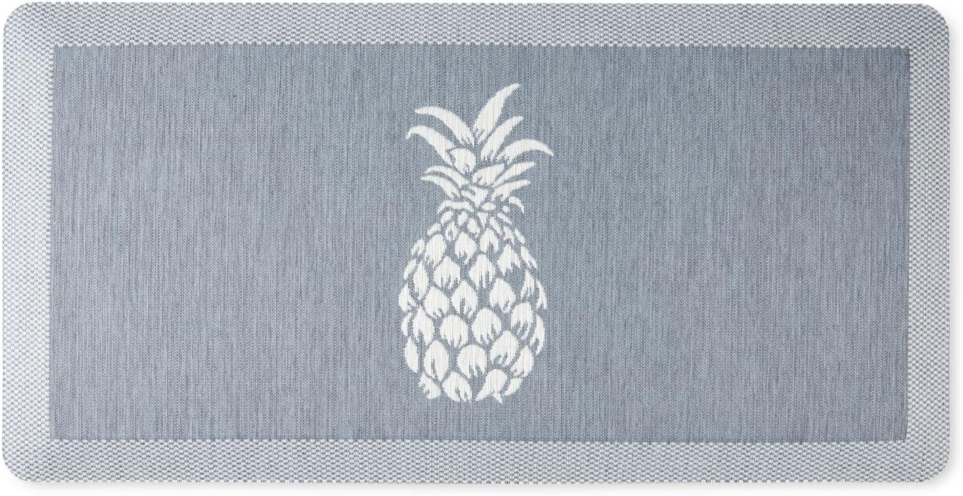 Martha Stewart Aloha Modern Pineapple Anti-Fatigue Air-Infused Kitchen Mat Blue