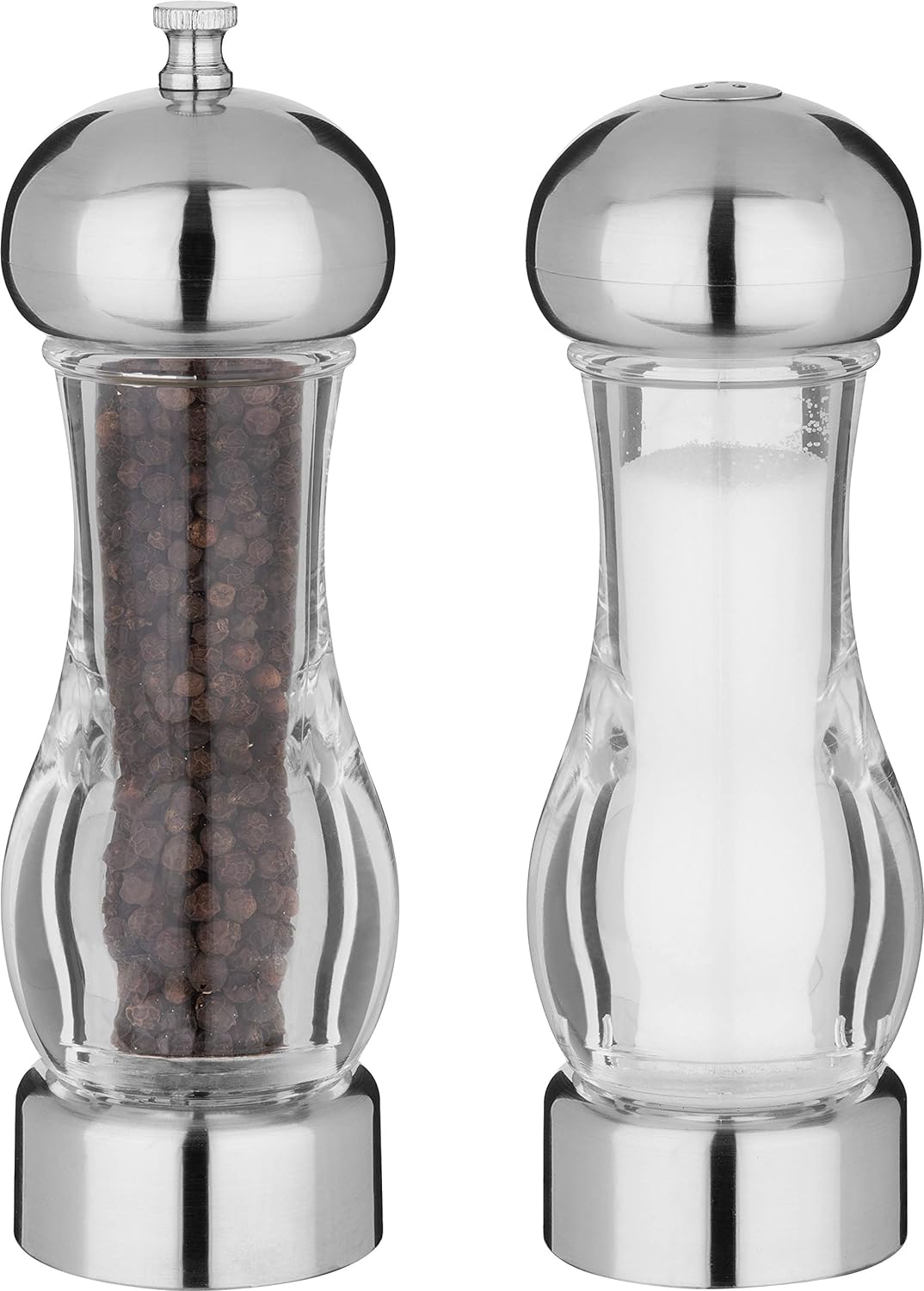 Trudeau Pepper Mill and Salt Shaker Set 7-Inch Tall