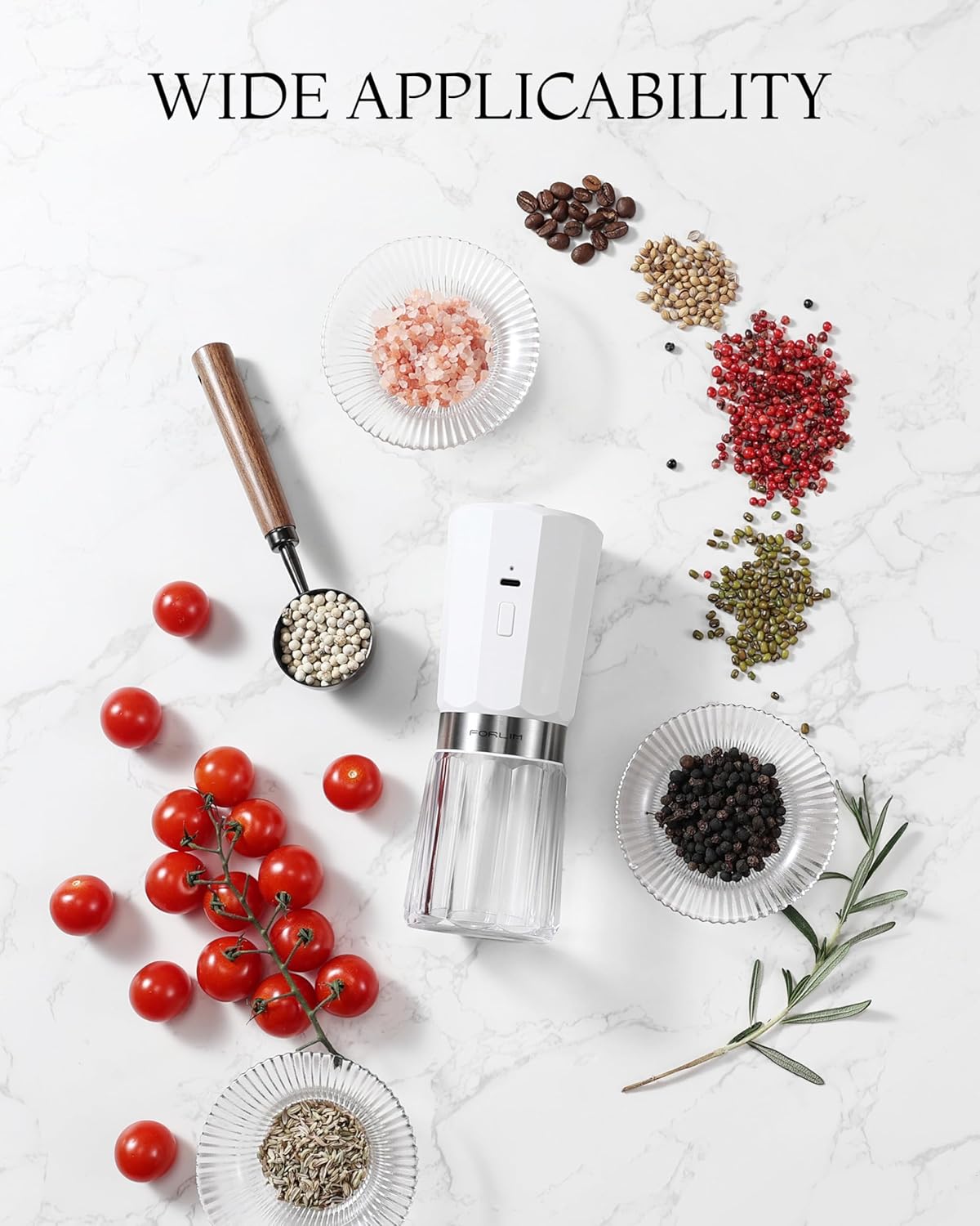 FORLIM 2-Speed Electric Salt and Pepper Grinder Set