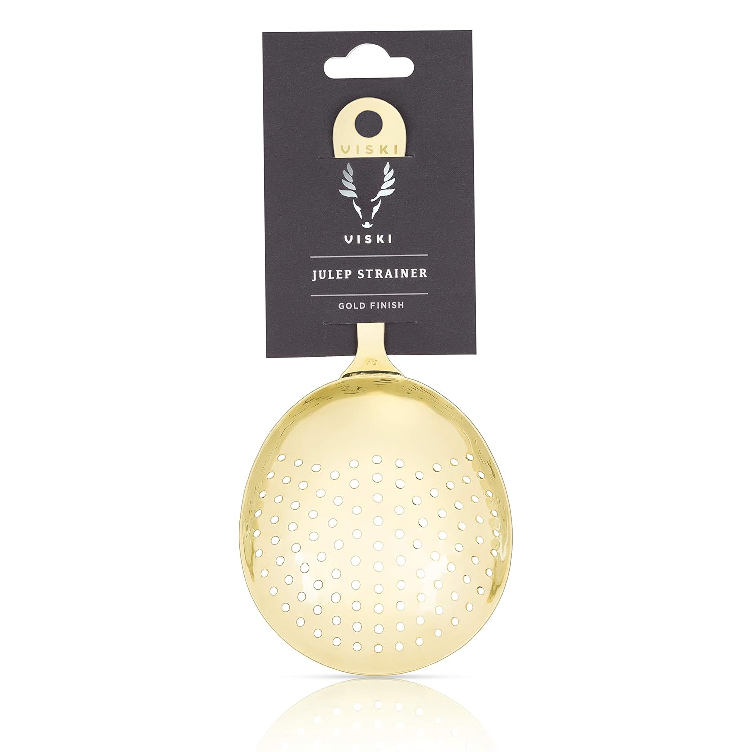 Pure 304 Steel Julep Strainer by Viski Pack of 12 Polished Gold
