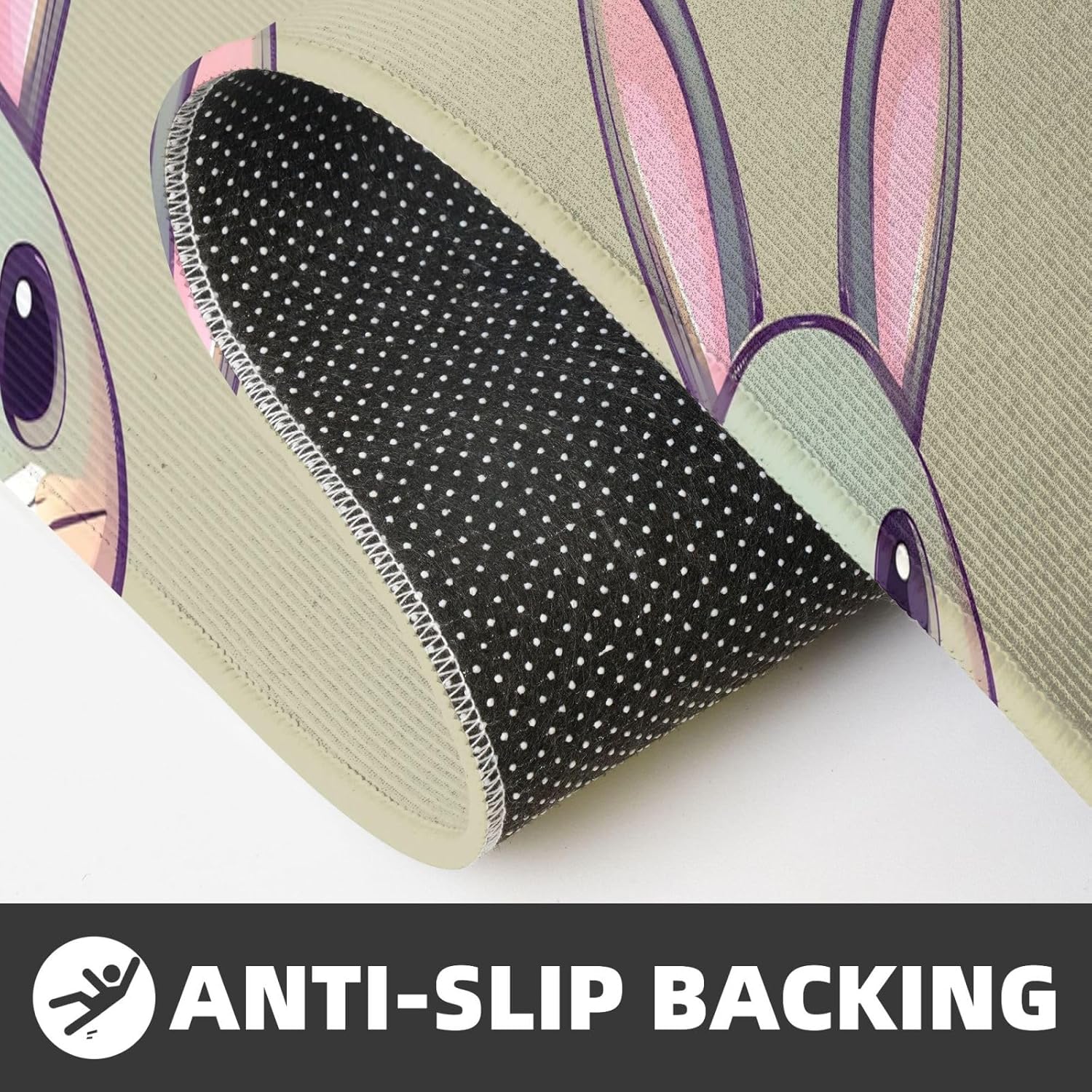 JxWCher - Cute Little Bunny Print Kitchen Mats