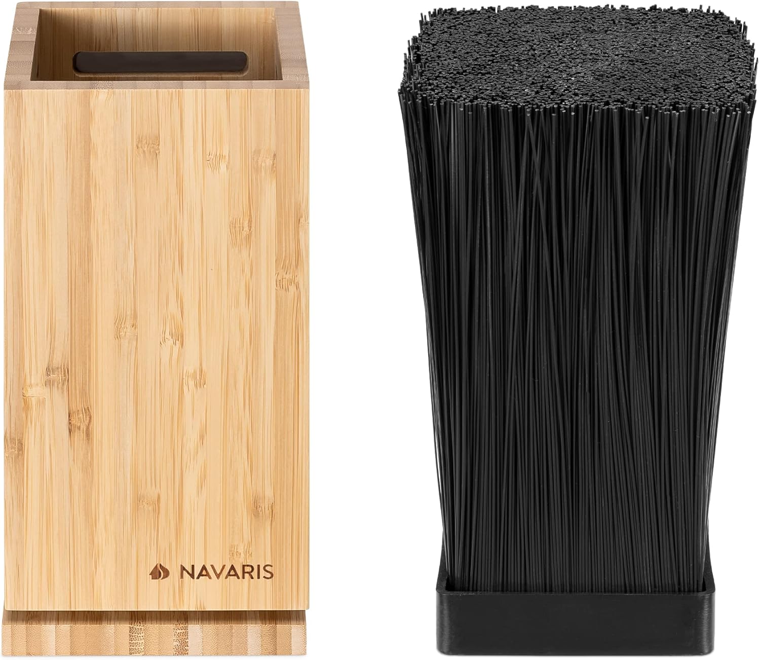 Navaris Bamboo Kitchen Knife Block
