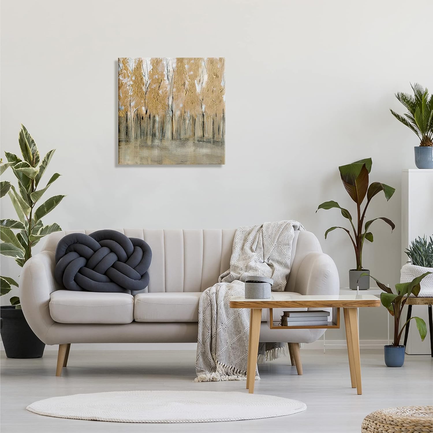 Stupell Industries Canvas Wall ArtAbstract Nature 24x24Susan JillBrownGrey