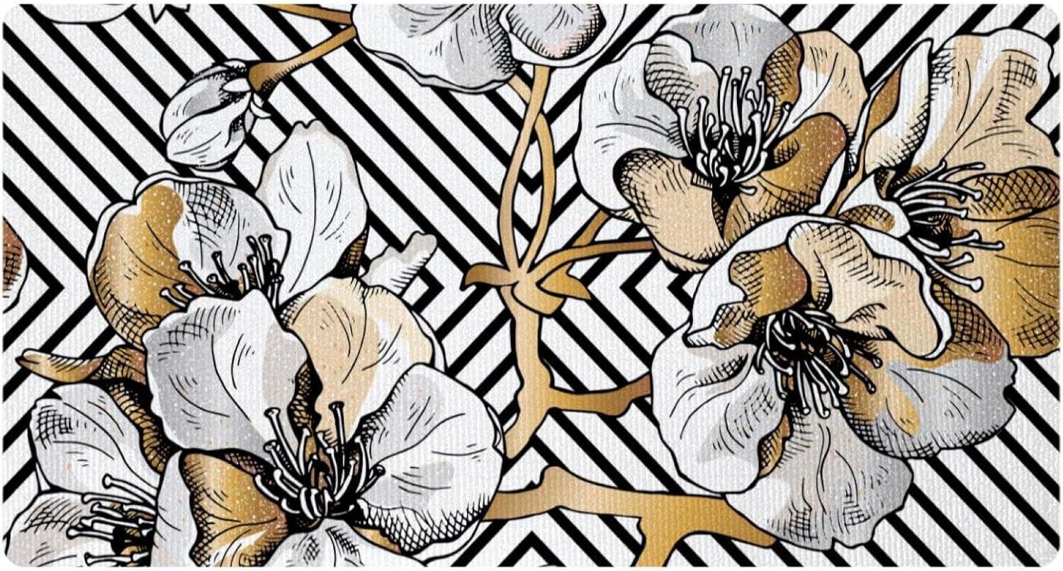 Flower Simple Northern Europe Kitchen Mat