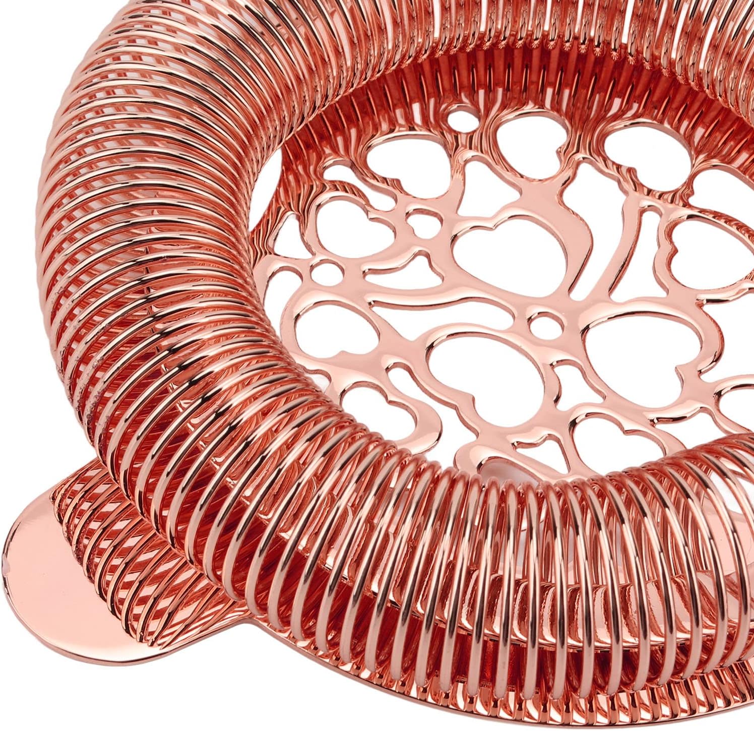 Stainless Steel Cocktail Strainer wRose Gold Pro Bartender Choice