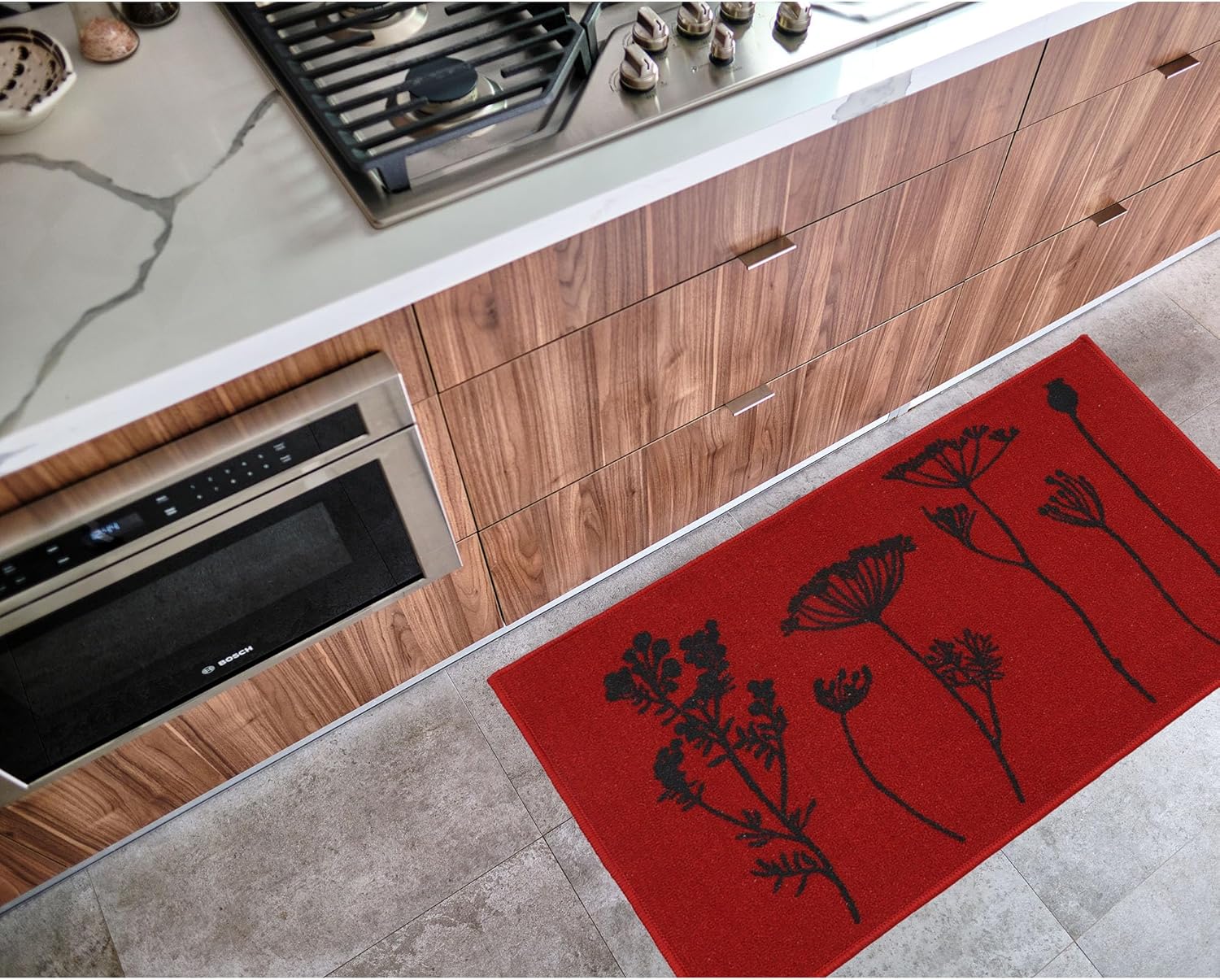 Elegant Design wool effect kitchen mat runner rug