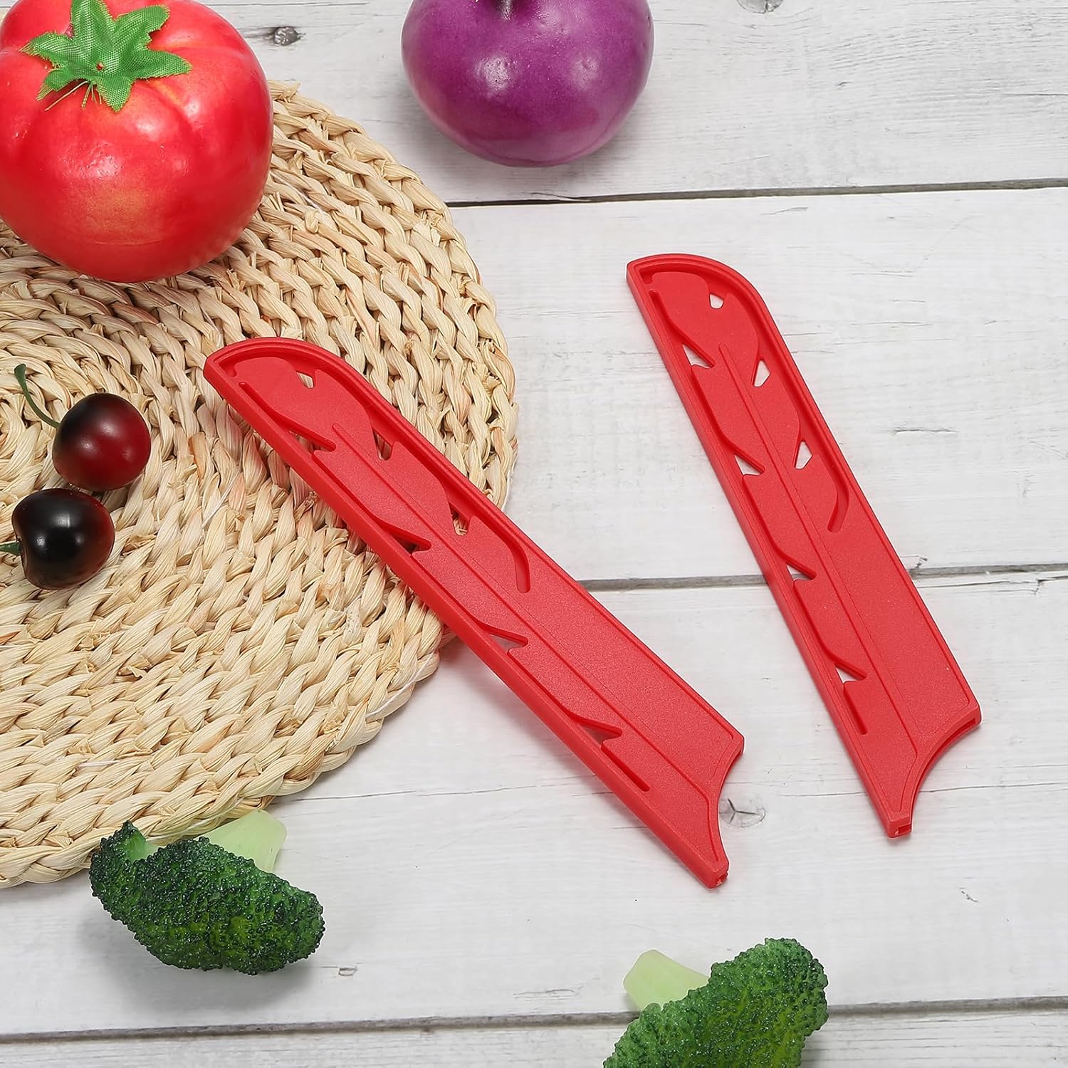 Patikil 8 Knives Edge Protector 2-Pack Red