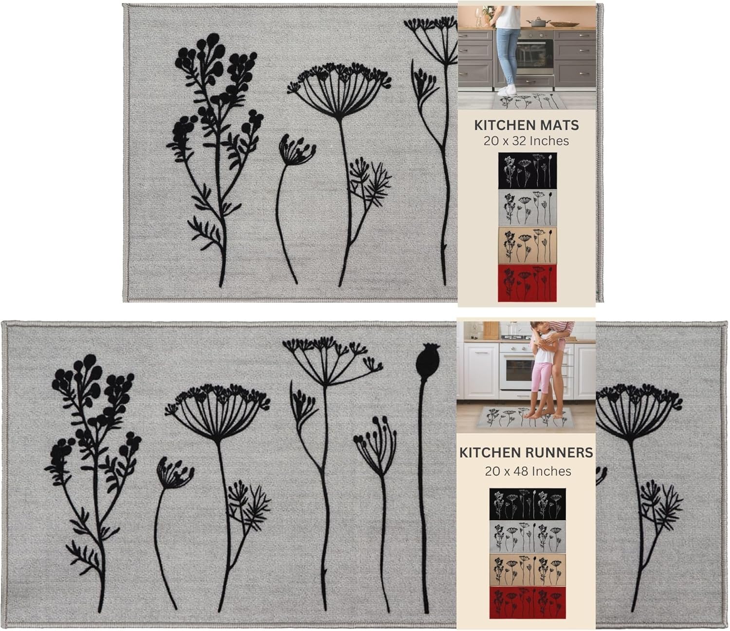 Elegant Kitchen Mat Set for Modern Floors