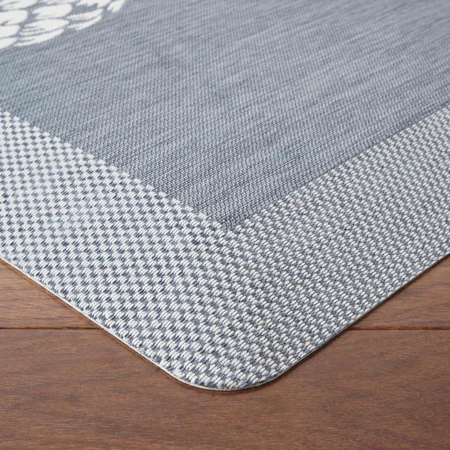 Martha Stewart Aloha Modern Pineapple Anti-Fatigue Air-Infused Kitchen Mat Blue
