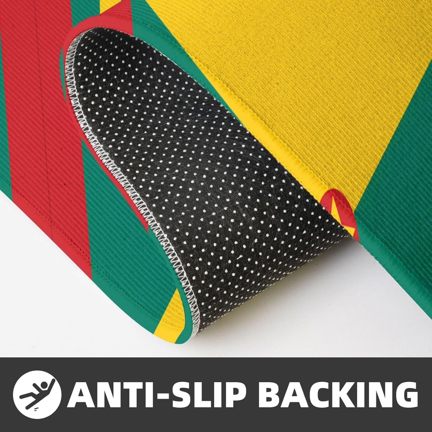 JxWCher Flag of Grenada Print Non-Slip Kitchen Rugs 2 Set