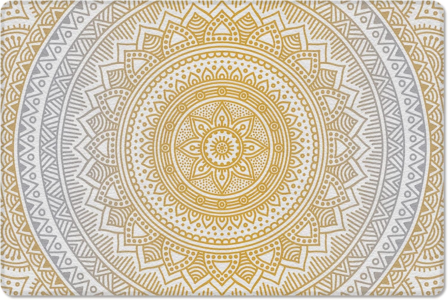 Jolunifun Retro Geometric Summer Orange Kitchen Mat Soft Durable Washable