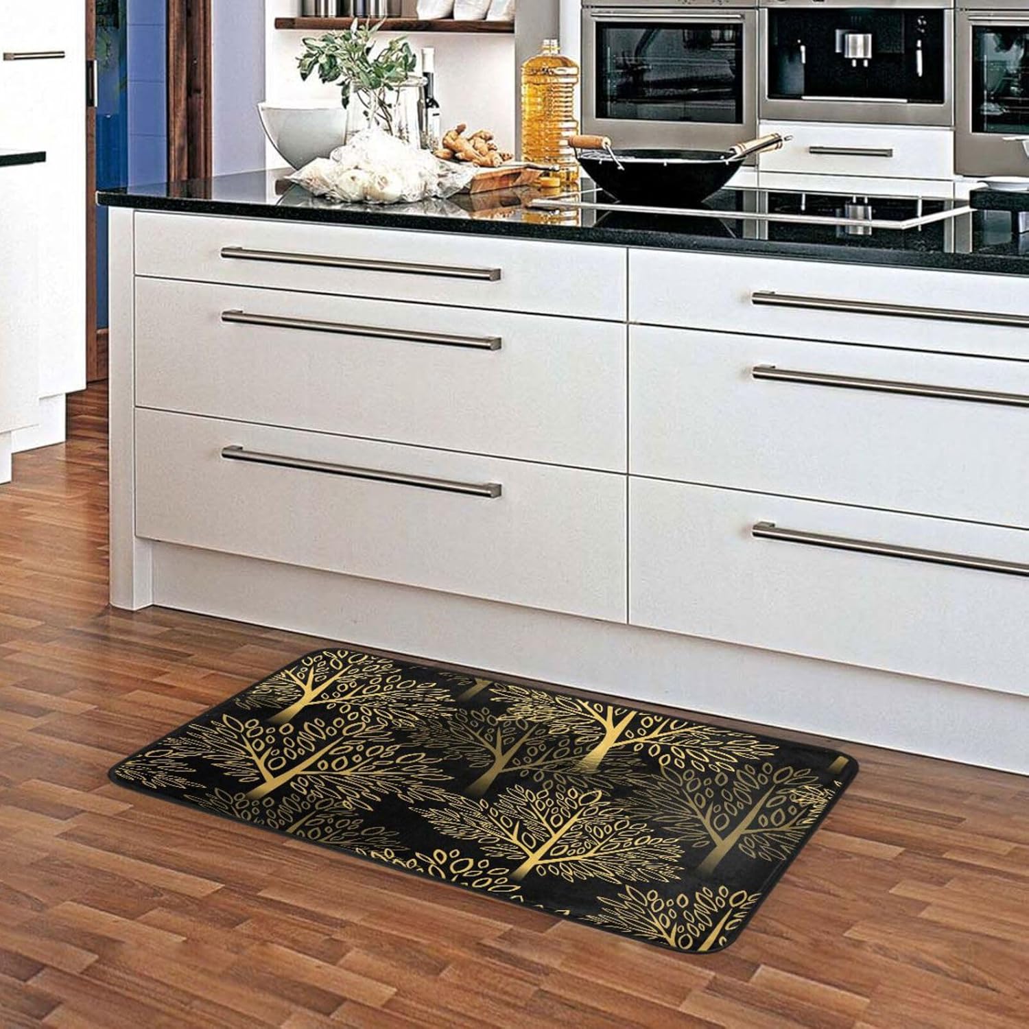 Golden Autumn Tree Anti-Fatigue Kitchen Mat