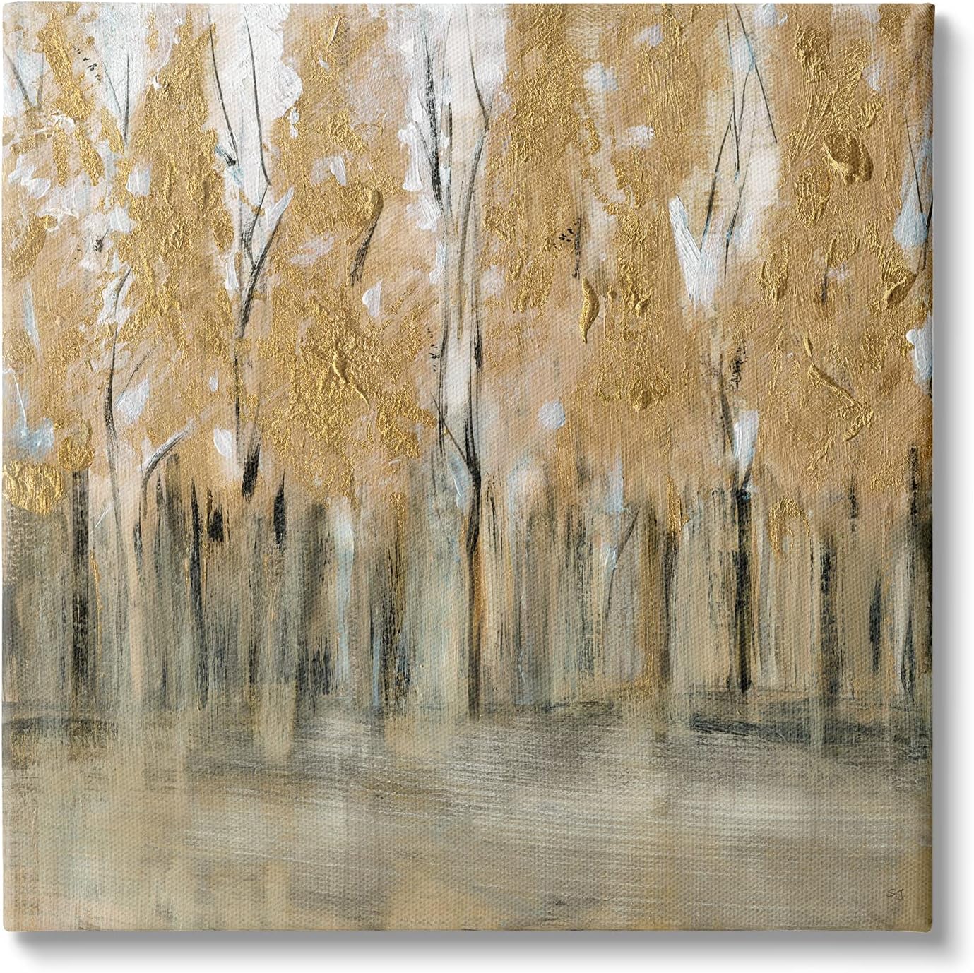 Stupell Industries Canvas Wall ArtAbstract Nature 24x24Susan JillBrownGrey