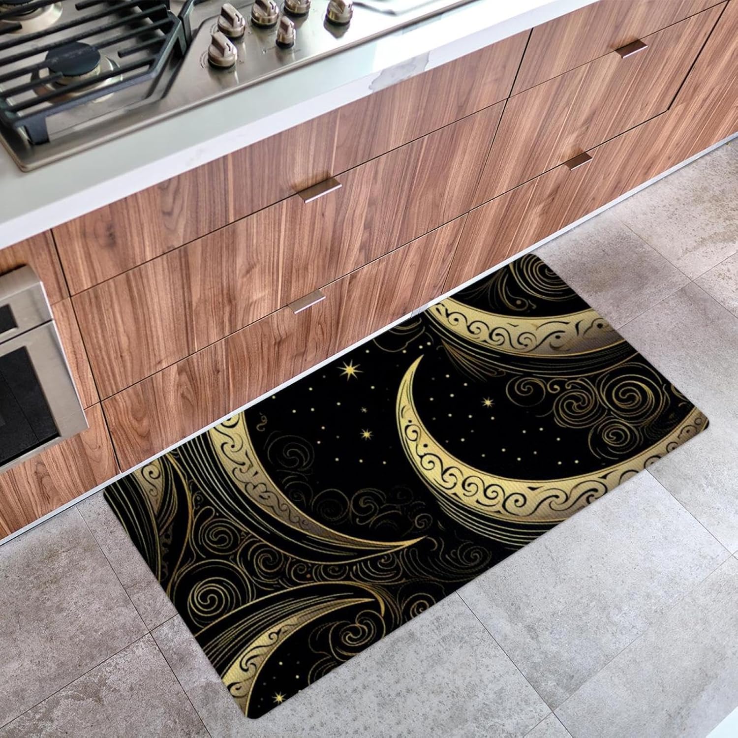 Starry Sky Luxury Anti-Fatigue Kitchen Runner Rugs for Non-Slip Use