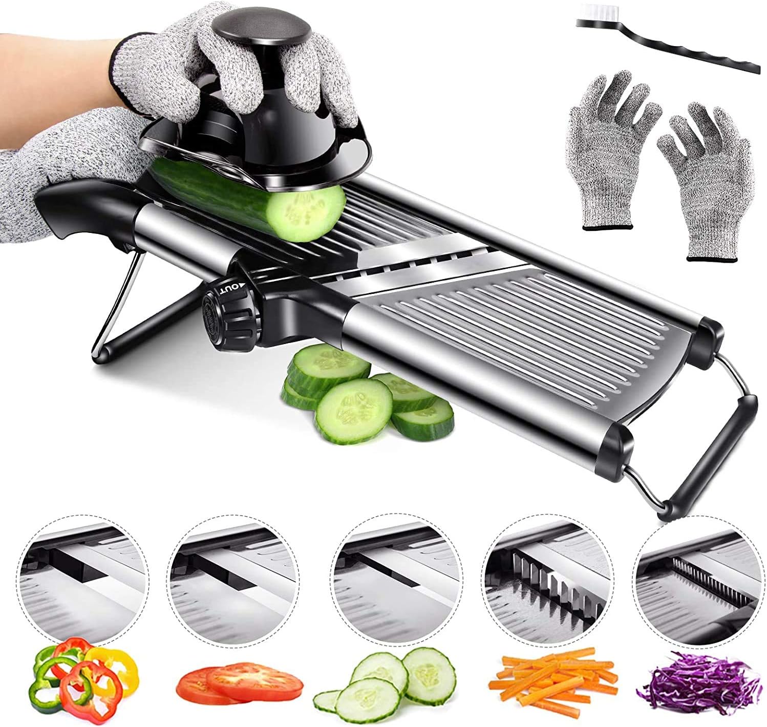 Adjustable Mandoline Slicer Set for Kitchen