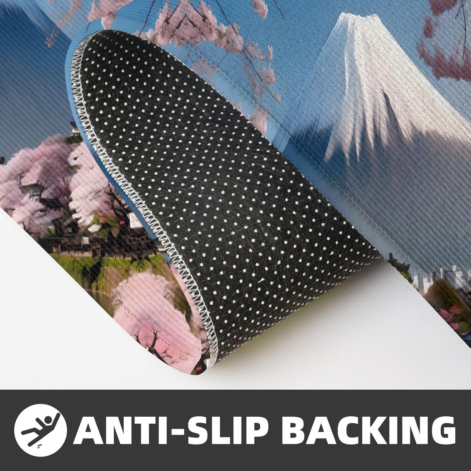 Mt Fuji in Early Spring Print Kitchen Mats Set