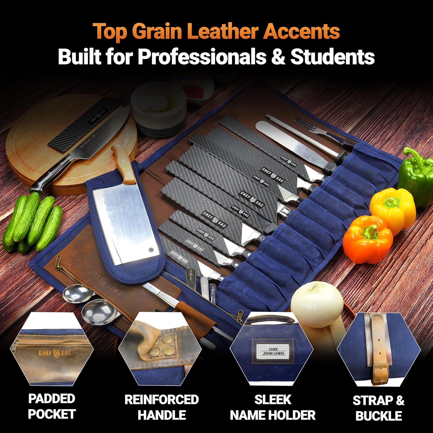 Chef Knife Roll Bag