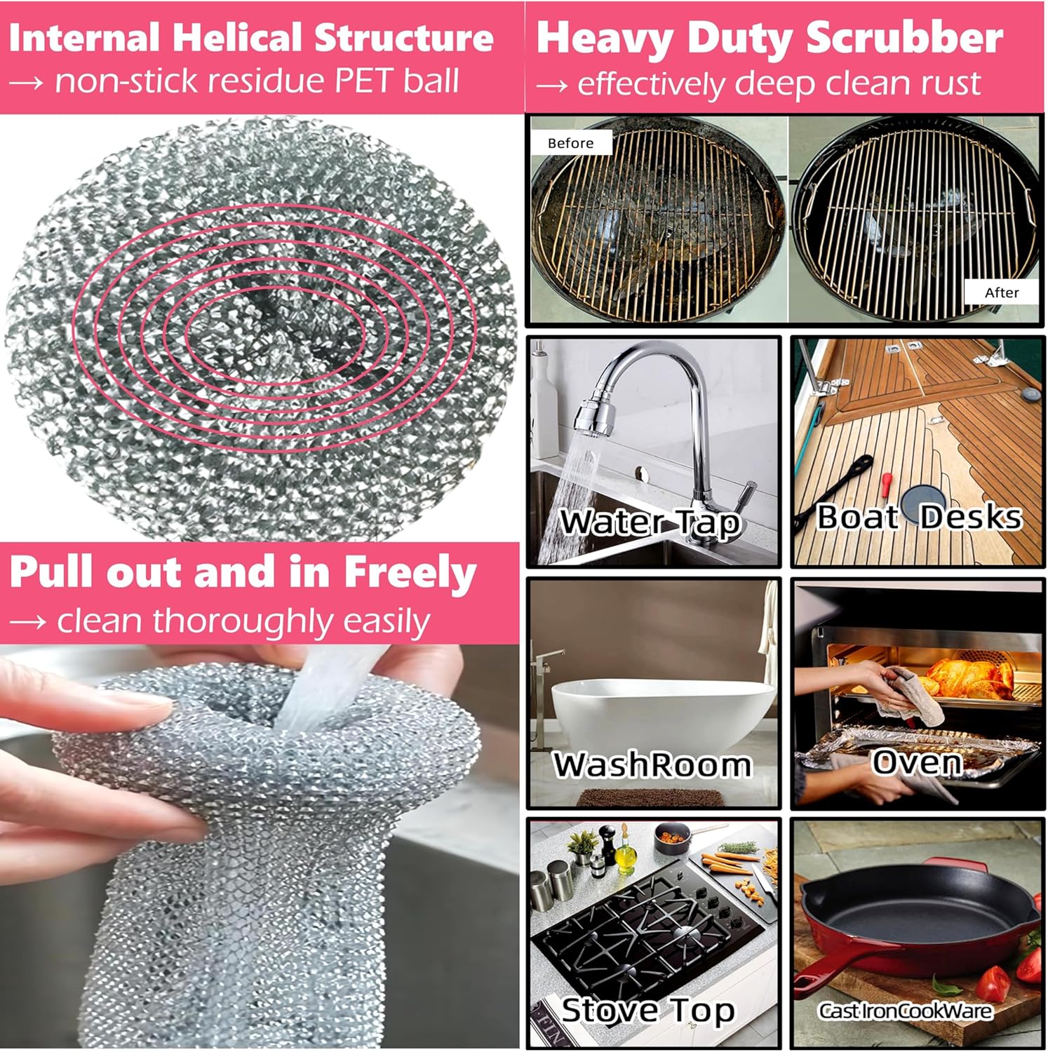 AFSN Multi-Purpose Heavy-Duty Stainless Steel Cleaning Brush