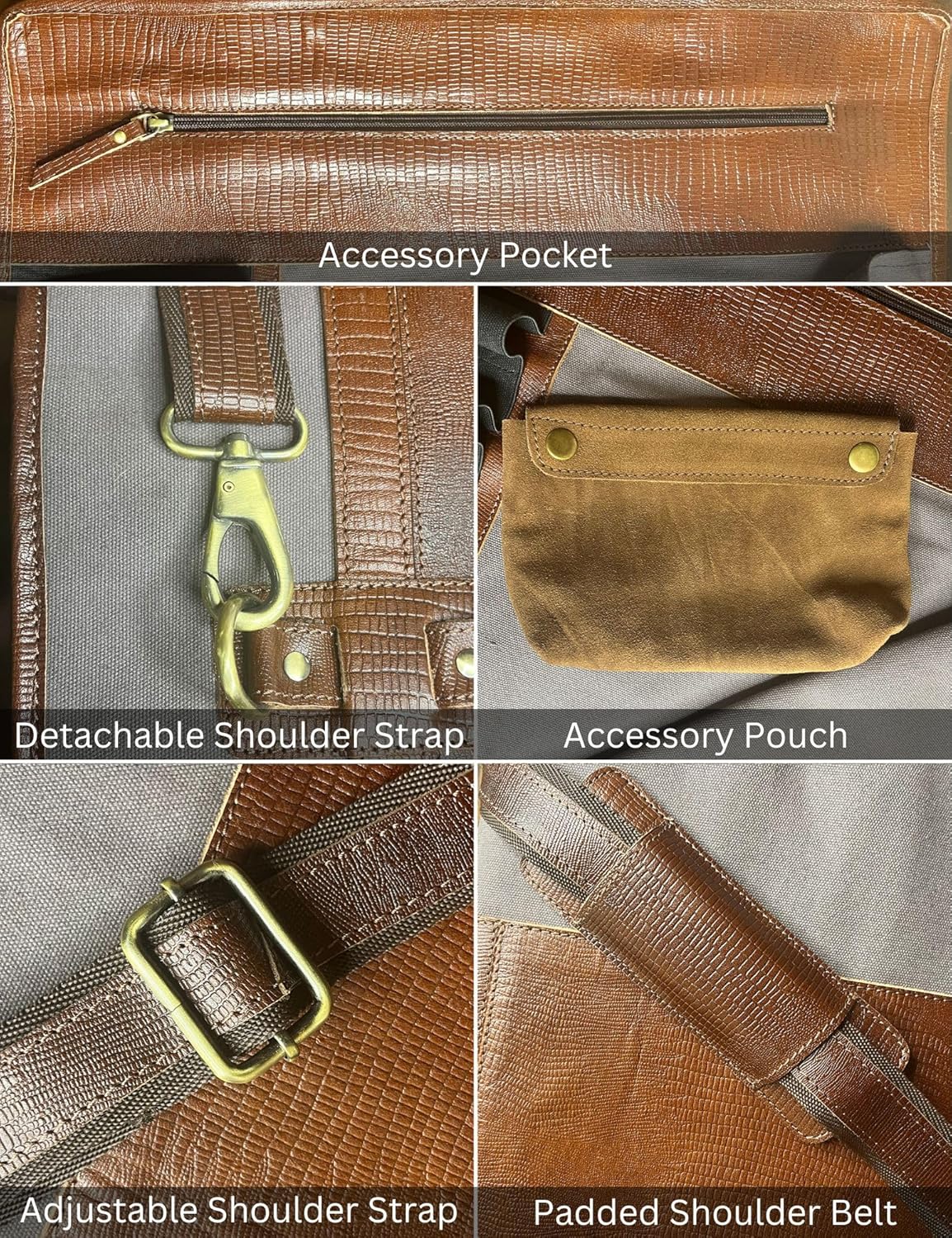 RUSTIC TOWN Genuine Leather Chef Knife Roll Set